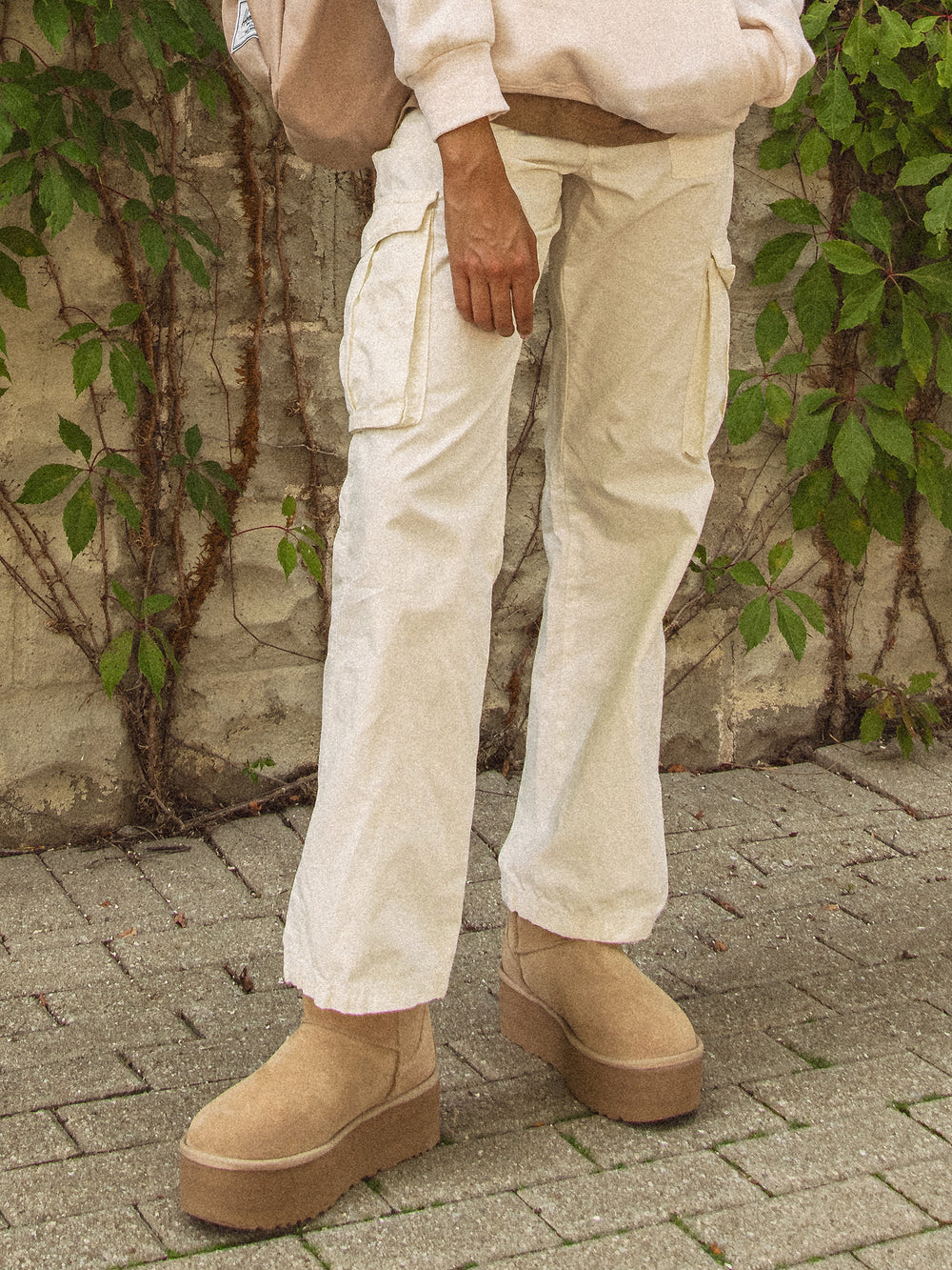 PANTALON CARGO HARLOW SELENA - BLANC CASSÉ