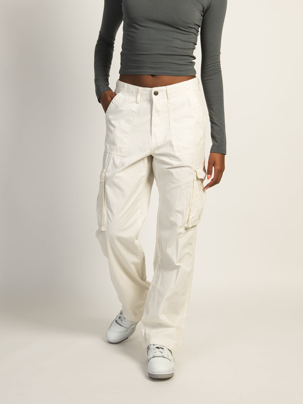 HARLOW SELENA CARGO PANT - OFF WHITE