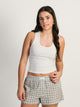 HARLOW HARLOW LAUREN MELANGE TANK TOP - CLOUD - Boathouse