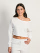HARLOW HARLOW OFF-THE-SHOULDER LONG SLEEVE WAFFLE - Boathouse