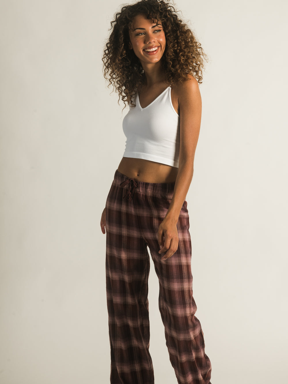 HARLOW NORA WIDELEG FLANNEL PANTS - CLEARANCE