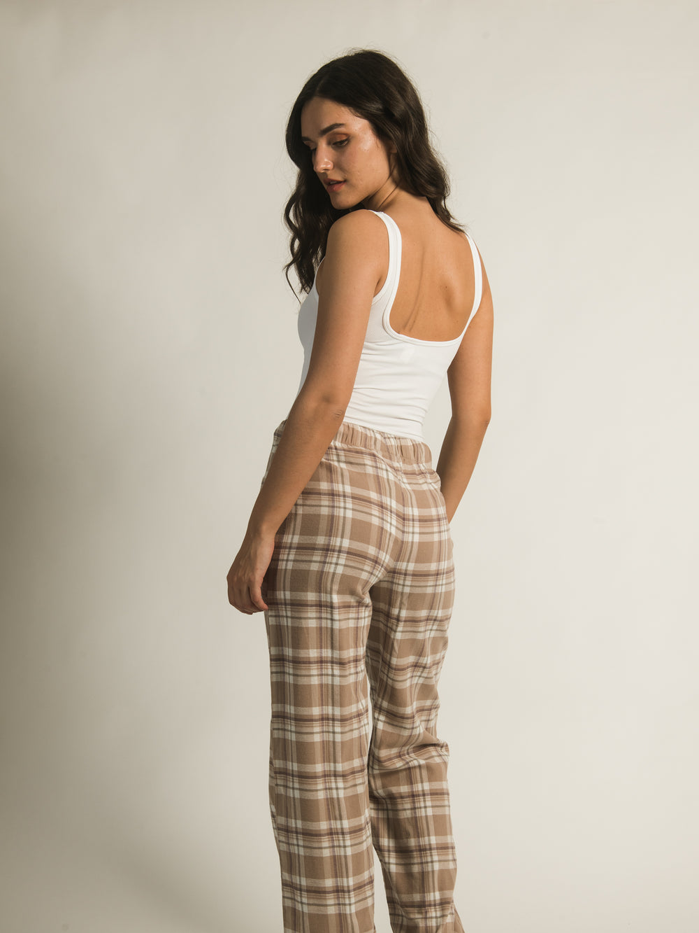 HARLOW NORA WIDELEG FLANNEL PANTS - CLEARANCE