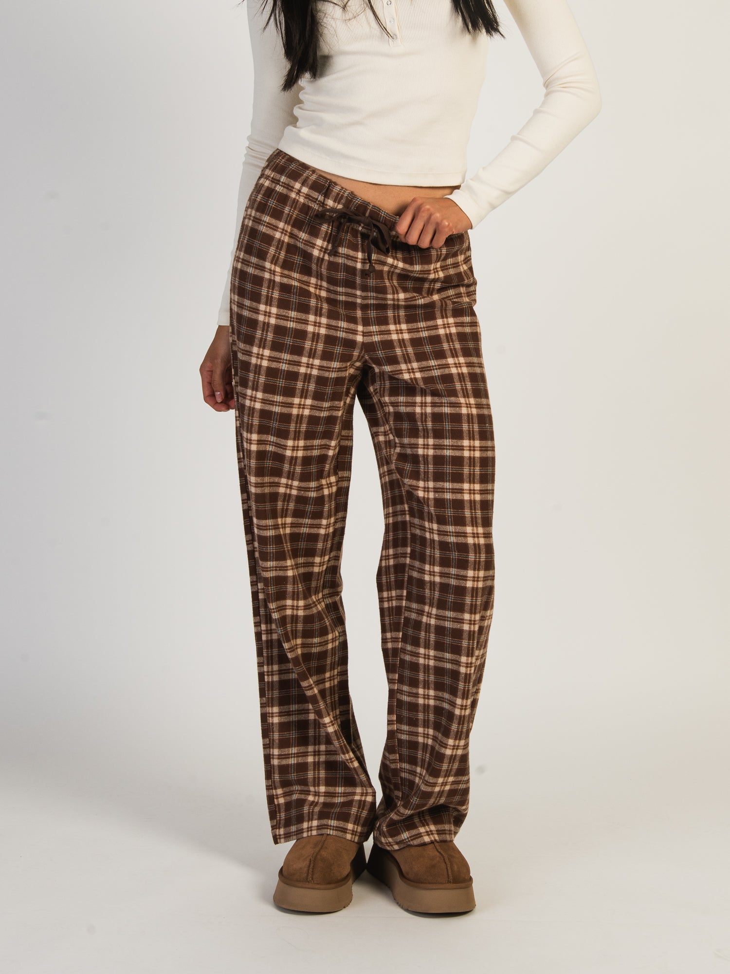 HARLOW NORA WIDE LEG PANT - TAUPE CLEARANCE