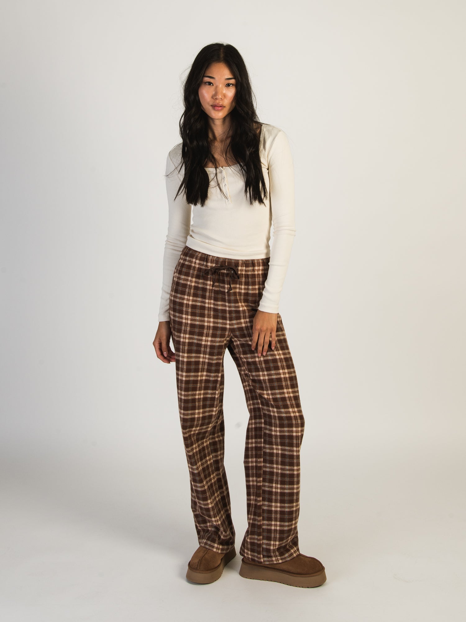 HARLOW NORA WIDE LEG PANT - TAUPE CLEARANCE
