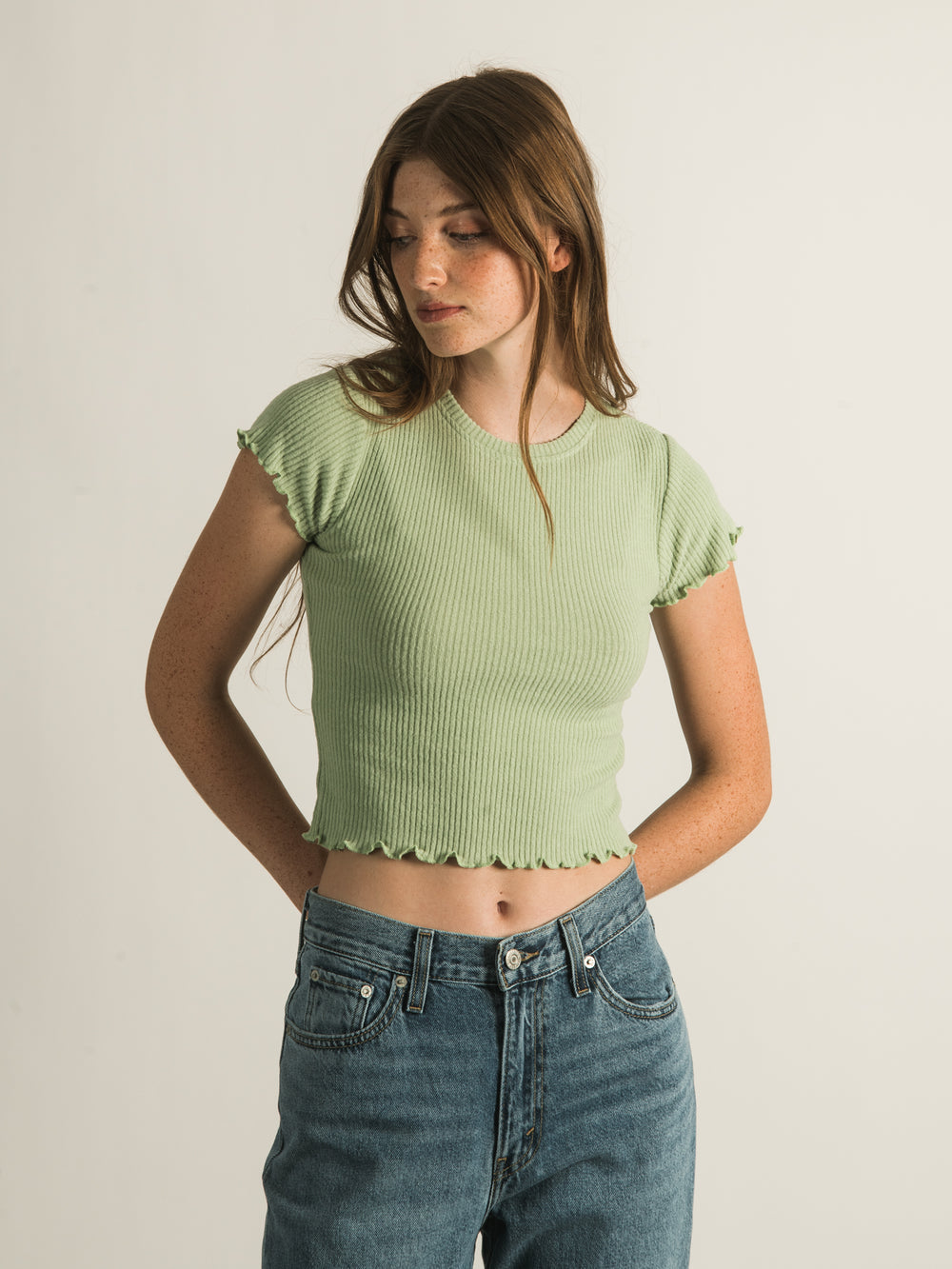 HARLOW ALLIE RIBBED TEE - CLEARANCE