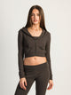 HARLOW HARLOW ELLIE RIBBED ZIP UP - CHARCOAL - Boathouse