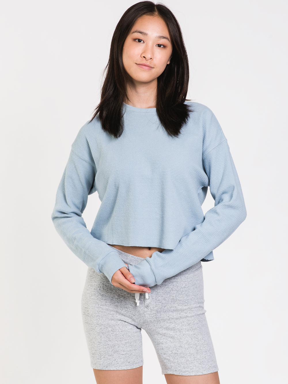 HARLOW SKYLAR LONG SLEEVE WAFFLE - CLEARANCE