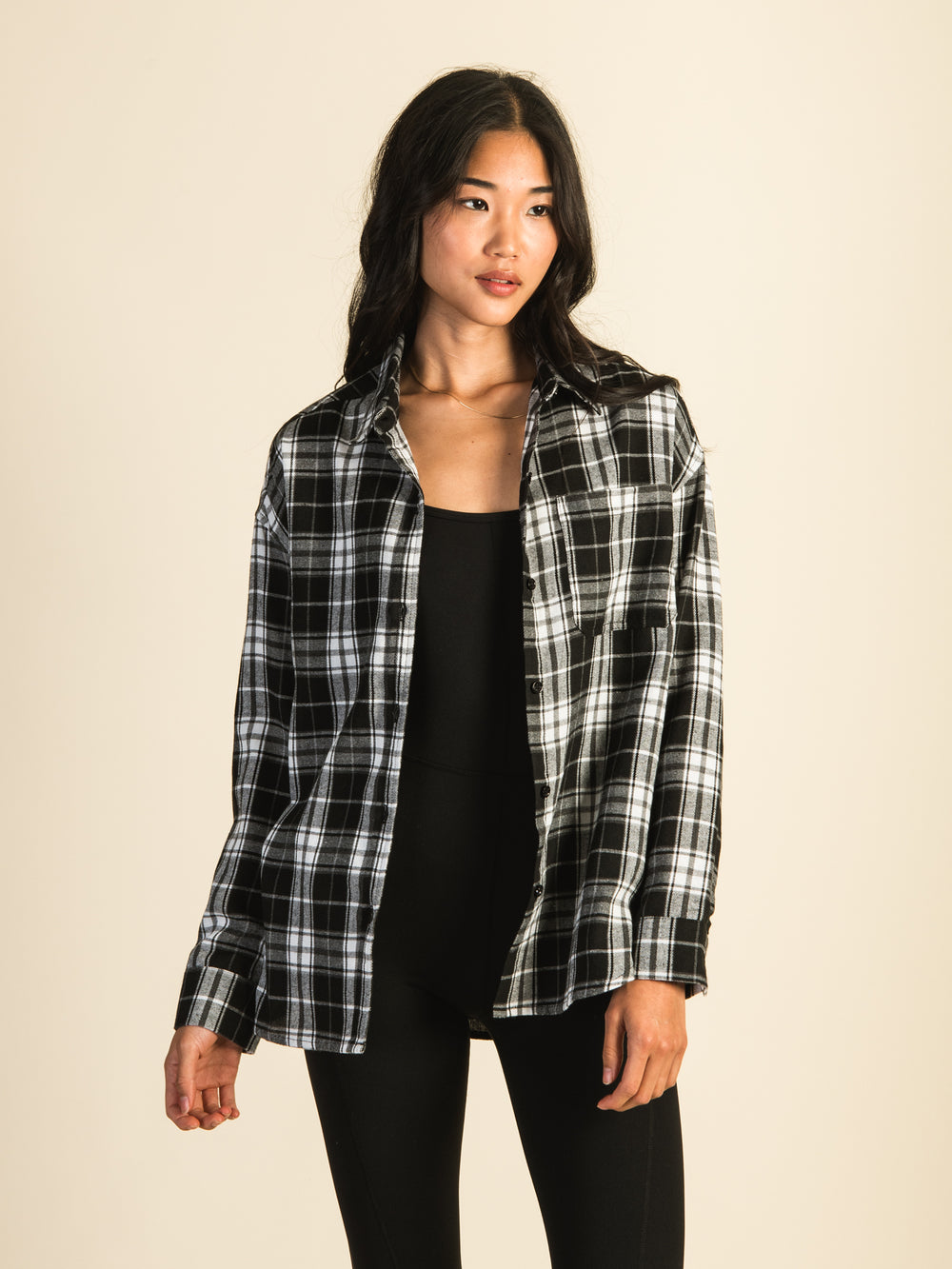 HARLOW CAROLINA FLANNEL SHIRT - BLACK