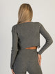 HARLOW HARLOW HOLLY RIBBED CARDIGAN - CHARCOAL - Boathouse