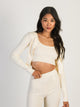 HARLOW HARLOW HOLLY RIBBED CARDIGAN - CREAM - Boathouse