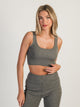 HARLOW HARLOW HOLLY RIBBED TANK TOP - CHARCOAL - Boathouse