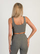 HARLOW HARLOW HOLLY RIBBED TANK TOP - CHARCOAL - Boathouse