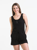 HARLOW HENLEY WAFFLE ROMPER - CLEARANCE