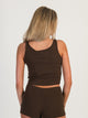 HARLOW HARLOW TILLY CROPPED TANK - CHOCOLATE - Boathouse
