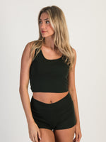 HARLOW TILLY CROPPED TANK - FOREST
