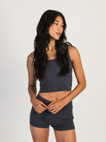 HARLOW TILLY CROPPED TANK - NAVY