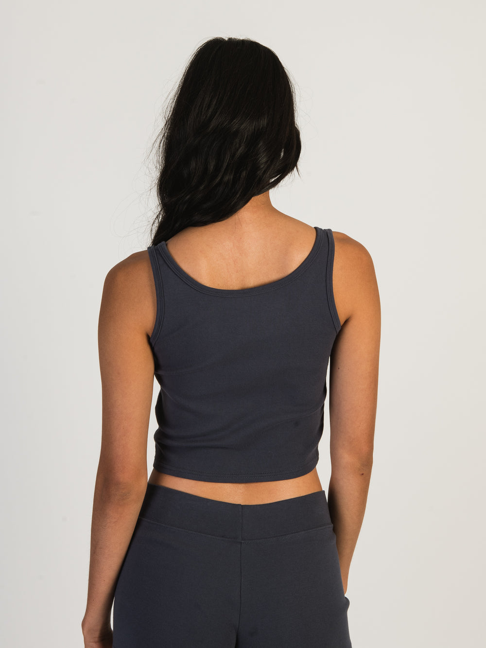 HARLOW TILLY CROPPED TANK - NAVY