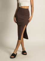 HARLOW AUDREY RIBBED SLIT SKIRT - CLEARANCE