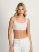 HARLOW HARLOW RIBBED OPEN BACK BRALETTE - BABY PINK - Boathouse