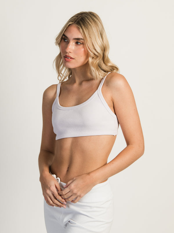 HARLOW RIBBED OPEN BACK BRALETTE - LILAC - CLEARANCE