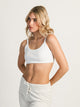 HARLOW HARLOW RIBBED OPEN BACK BRALETTE - WHITE - Boathouse