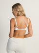 HARLOW HARLOW RIBBED OPEN BACK BRALETTE - WHITE - Boathouse