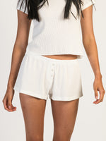 HARLOW ALLIE WAFFLE SHORT - CRÈME