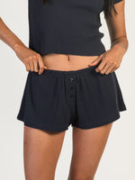 HARLOW ALLIE WAFFLE SHORT - NAVY