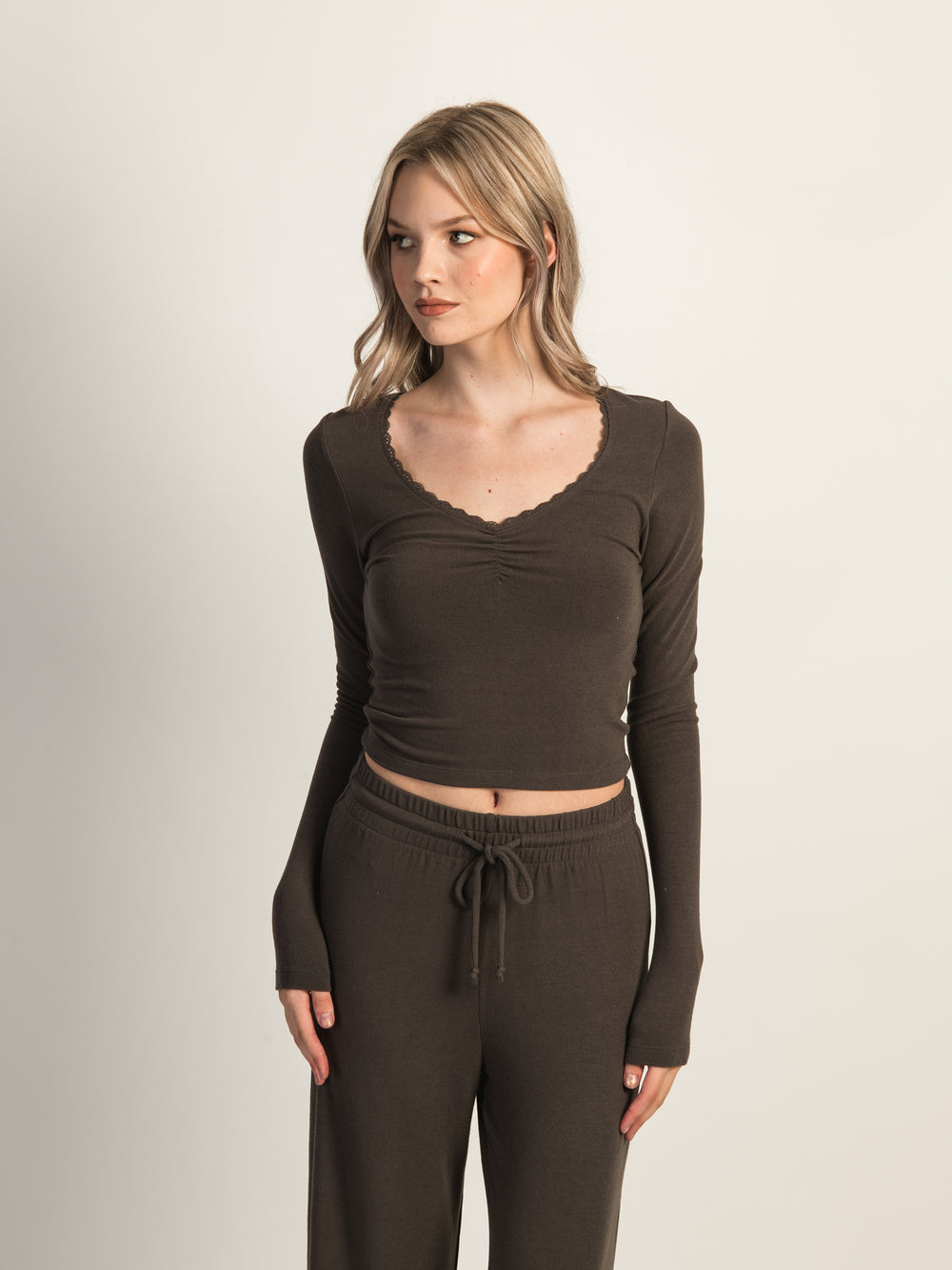 HARLOW ARABELLA LONG SLEEVE - CHARCOAL