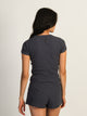 HARLOW HARLOW ALLIE WAFFLE TEE - NAVY - Boathouse