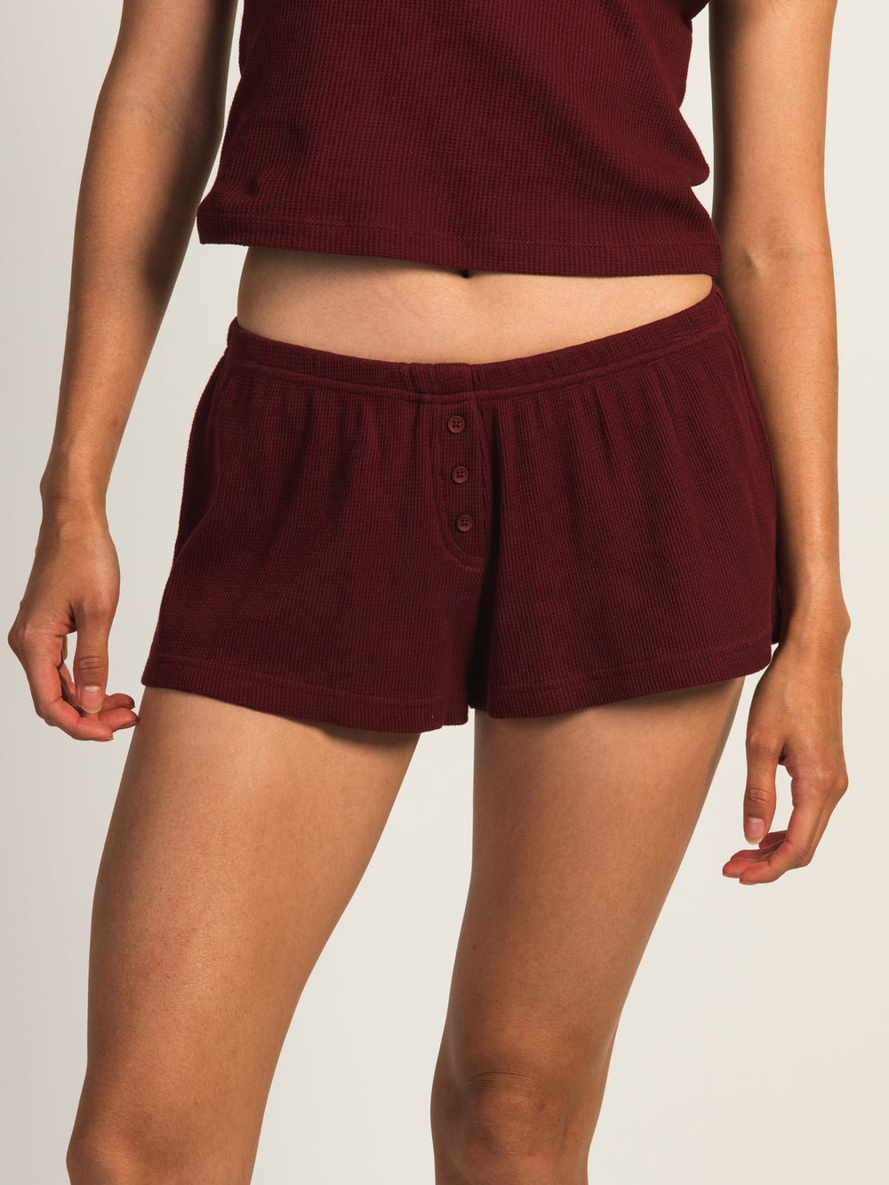 SHORT GAUFRÉ HARLOW ALLIE - BORDEAUX