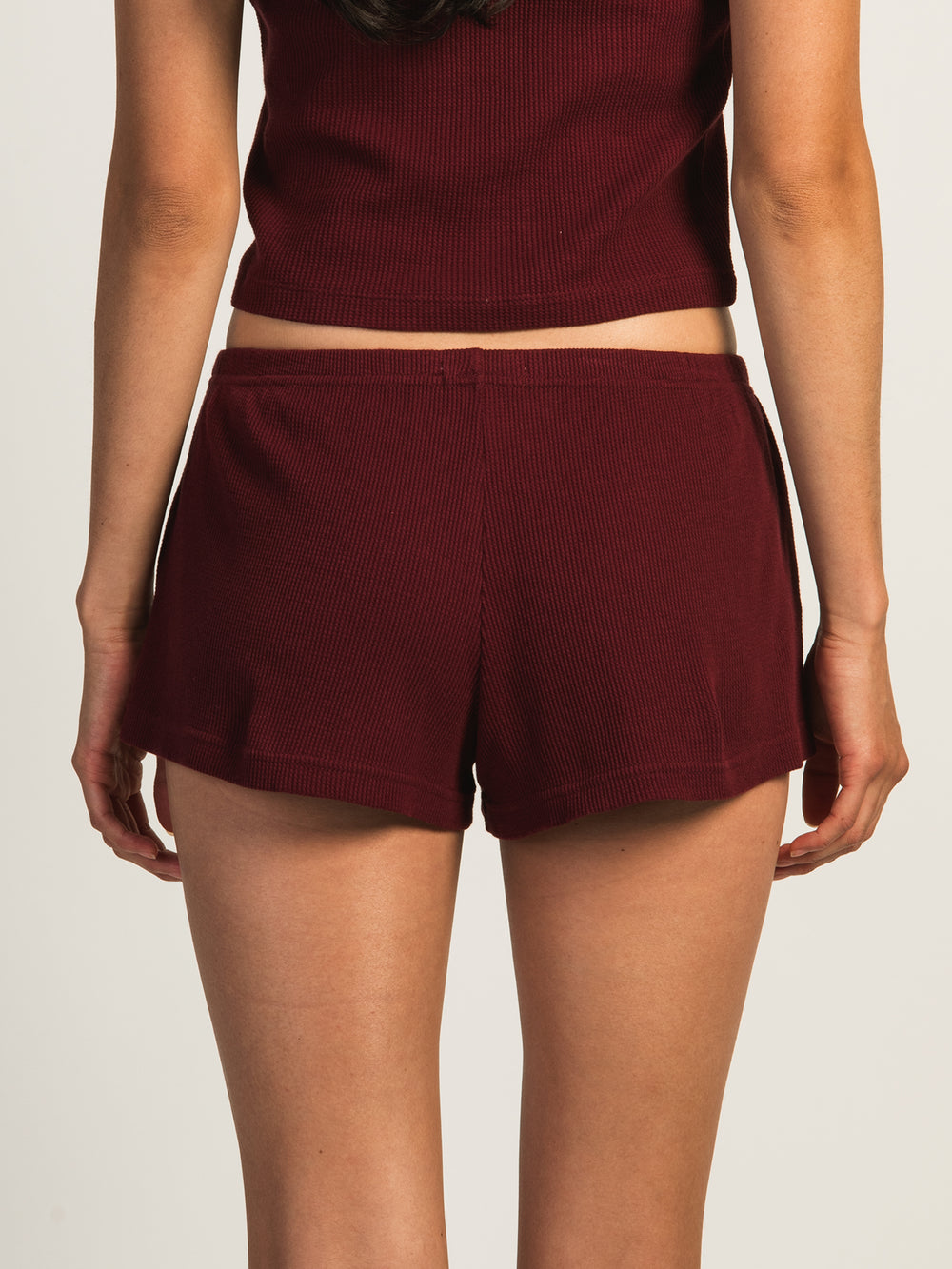 SHORT GAUFRÉ HARLOW ALLIE - BORDEAUX