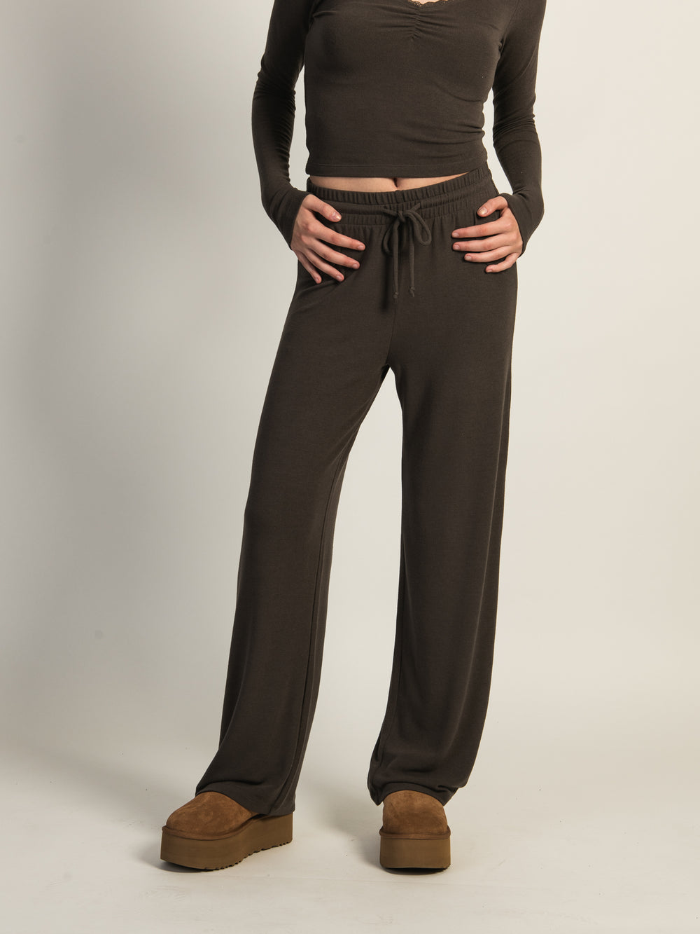 HARLOW MOLLY LOUNGE PANT - CHARCOAL