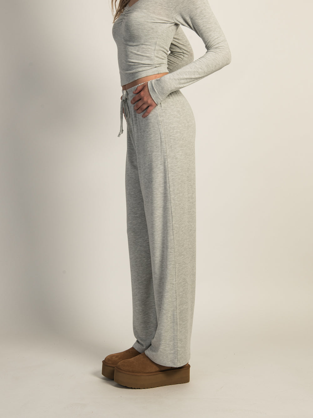 PANTALON DE DÉTENTE HARLOW MOLLY MELANGE - GRIS CENDRE