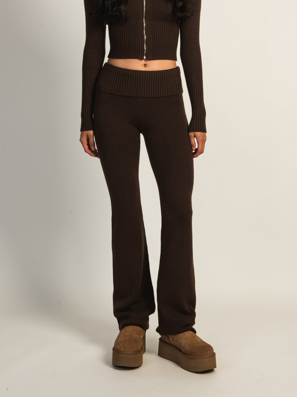 HARLOW BROOKE FLARE PANT - CHOCOLATE