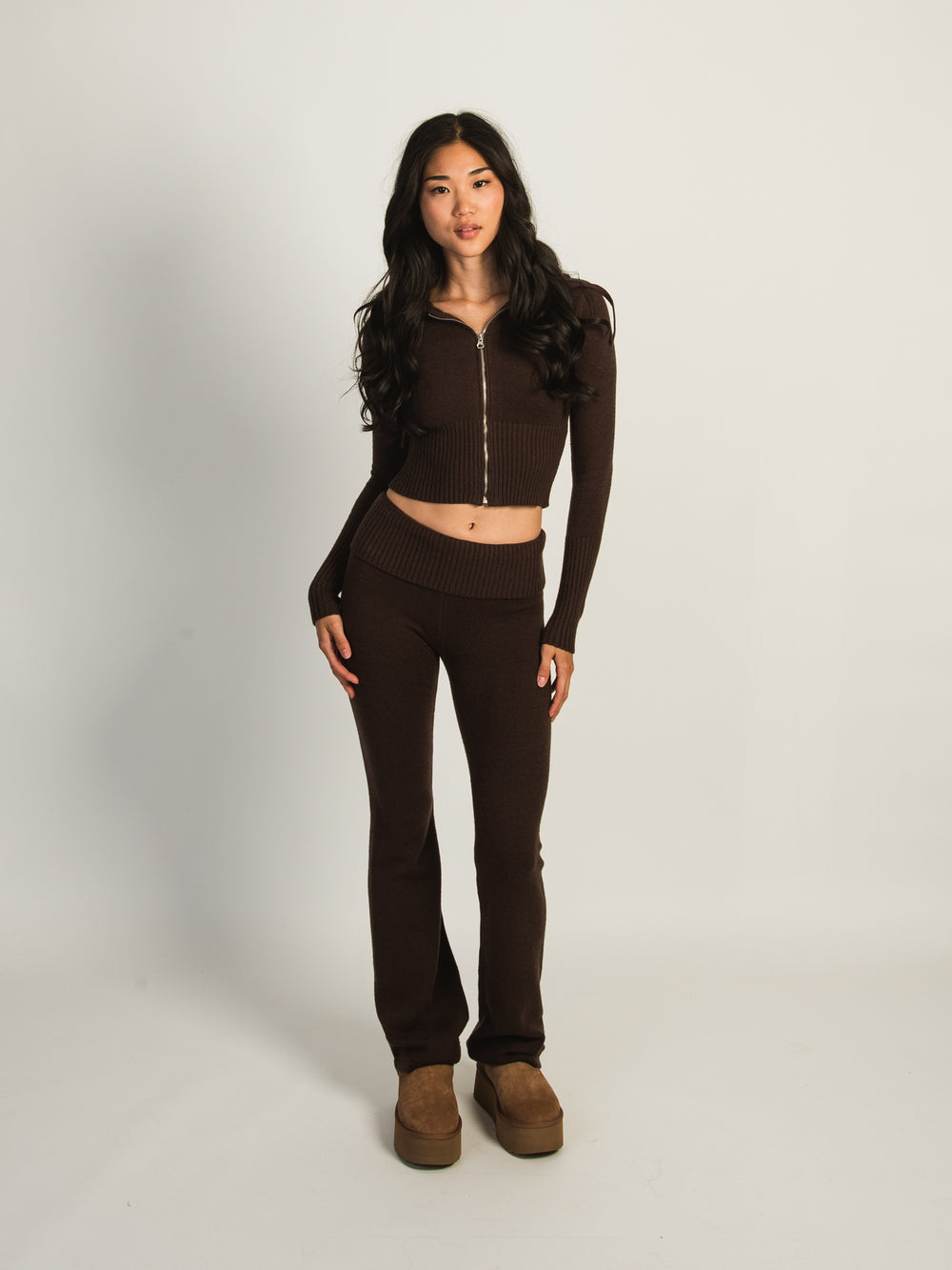 HARLOW BROOKE FLARE PANT - CHOCOLATE