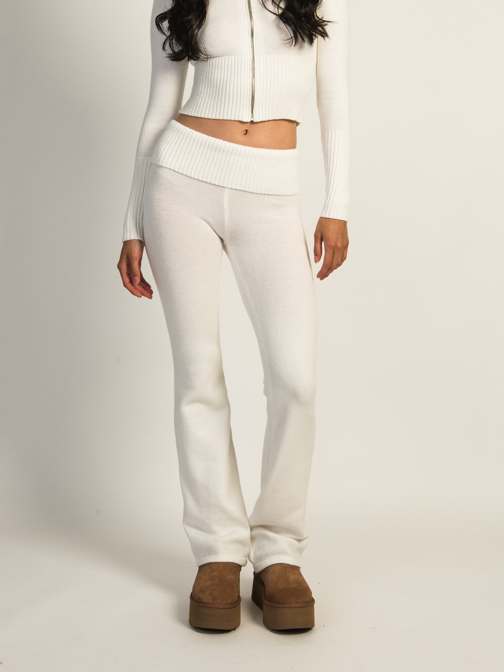 PANTALON ÉVASÉ HARLOW BROOKE - BLANC CASSÉ