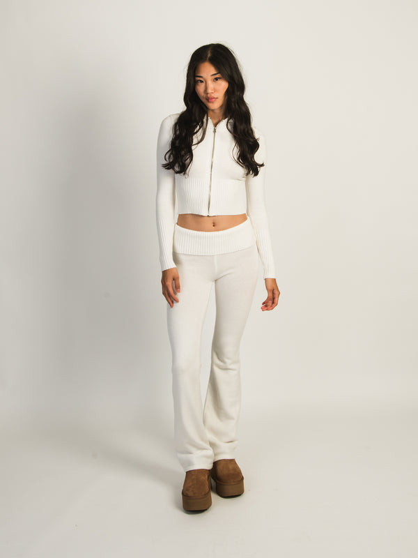 HARLOW BROOKE FLARE PANT - OFF WHITE