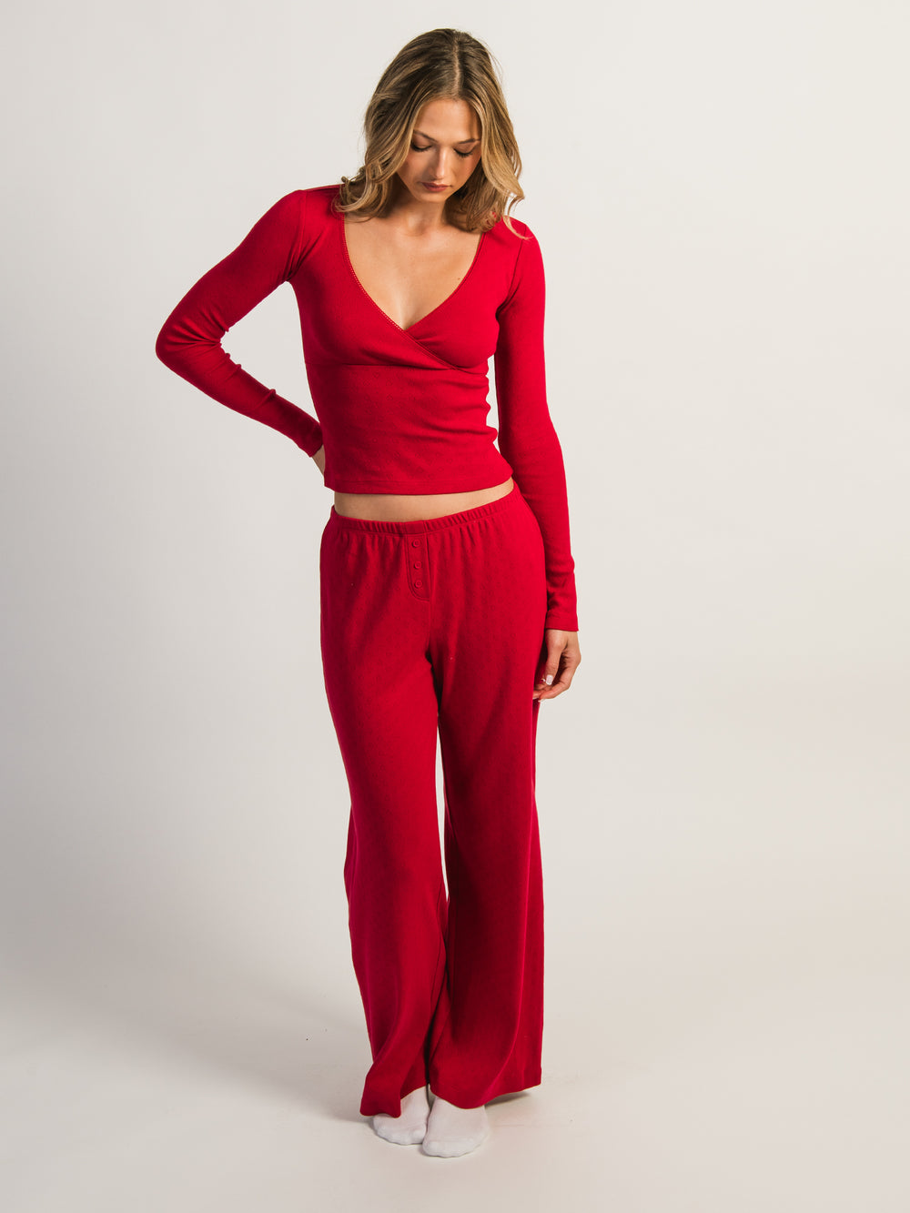 HARLOW MALLORY HEART LONG SLEEVE - PORT