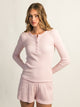 HARLOW HARLOW WINNIE WAFFLE HENLEY - LIGHT PINK - Boathouse