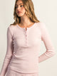 HARLOW HARLOW WINNIE WAFFLE HENLEY - LIGHT PINK - Boathouse
