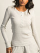 HARLOW HARLOW WINNIE WAFFLE HENLEY MELANGE - CLOUD - Boathouse