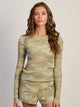 HARLOW WAFLLE CREWNECK MANCHES LONGUES - CAMOUFLAGE