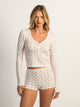 HARLOW HARLOW HOLLY LONG SLEEVE DITSY HENLEY - WHITE - Boathouse