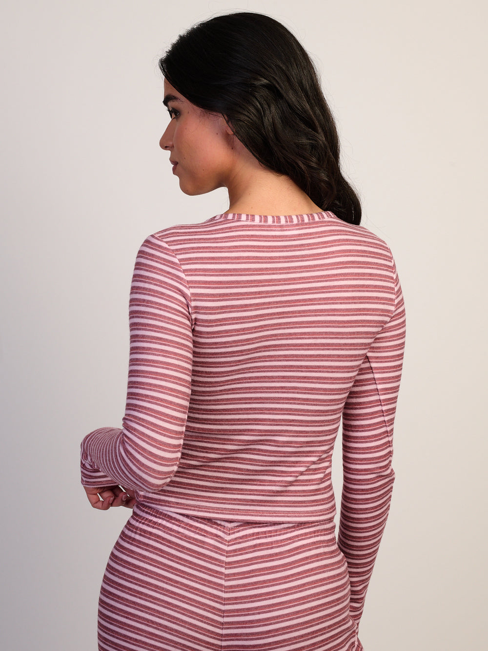 HARLOW HARLOW HOLLY HENLEY LONG SLEEVE - BURGUNDY - Boathouse