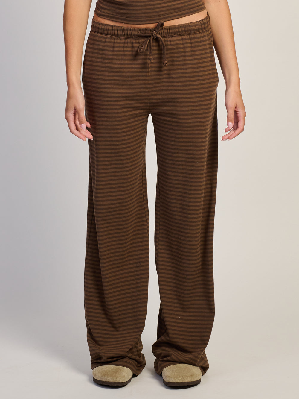PANTALON HARLOW SUNNI JERSEY - MARRON