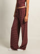 HARLOW SUNNI STRIPE JERSEY PANT - BURGUNDY