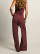 HARLOW SUNNI STRIPE JERSEY PANT - BURGUNDY