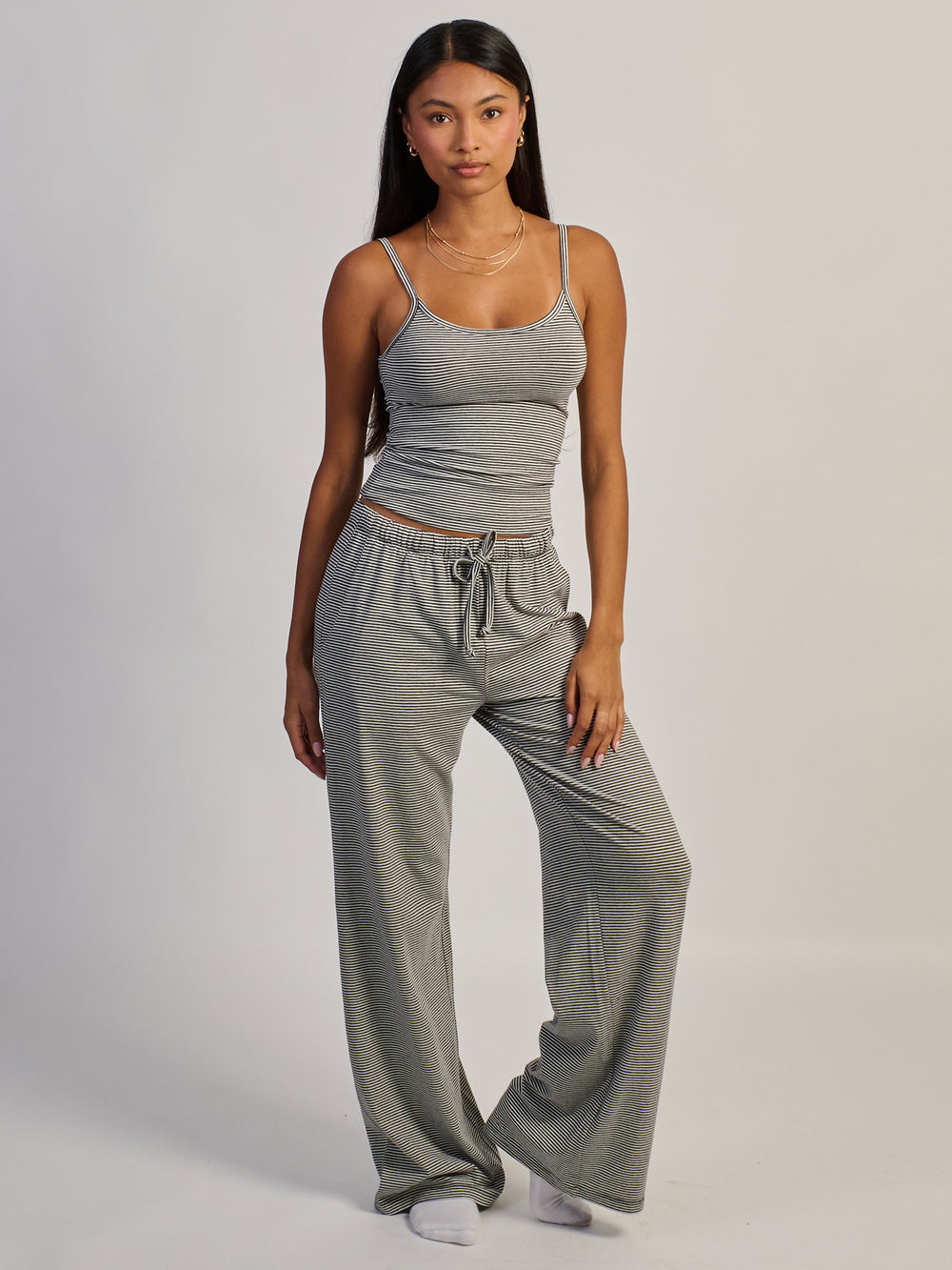 HARLOW SUNNI JERSEY PANT - STRIPE