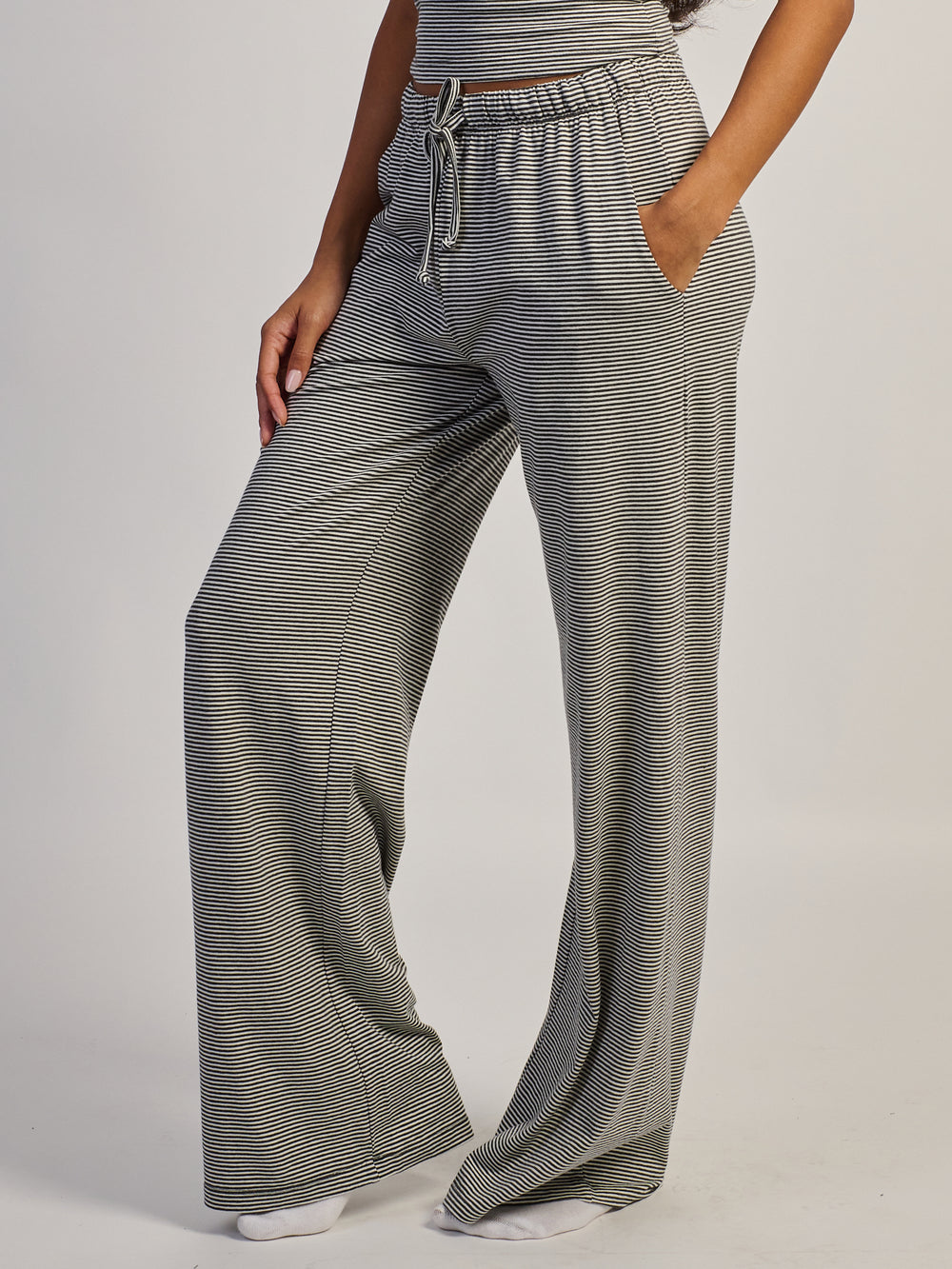 HARLOW SUNNI JERSEY PANT - STRIPE